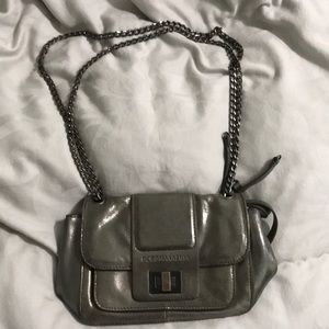Smoke/grey metallic BCBG MAXAZRIA bag